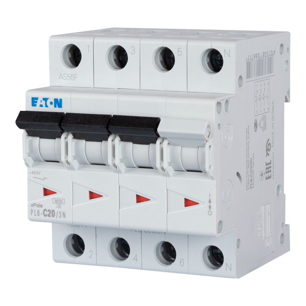 Intrerupator Automat 20A 3P+N C 6KA